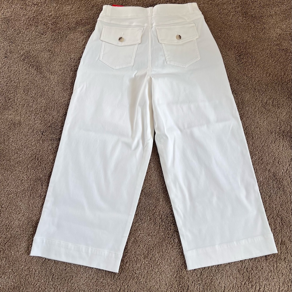 SPANX Stretch Twill Cropped Wide Leg Pants - Picture 4 of 7